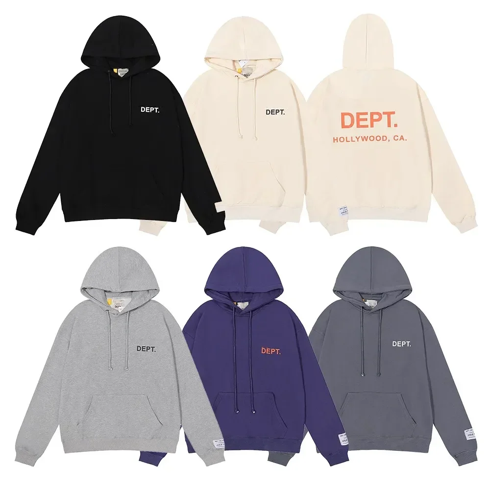 DEPT Fashion Brand Hoodie Men Couple Letter logo Print Hoodies Classic style Cotton casual Plus size hip-hop Hoodie Sweater