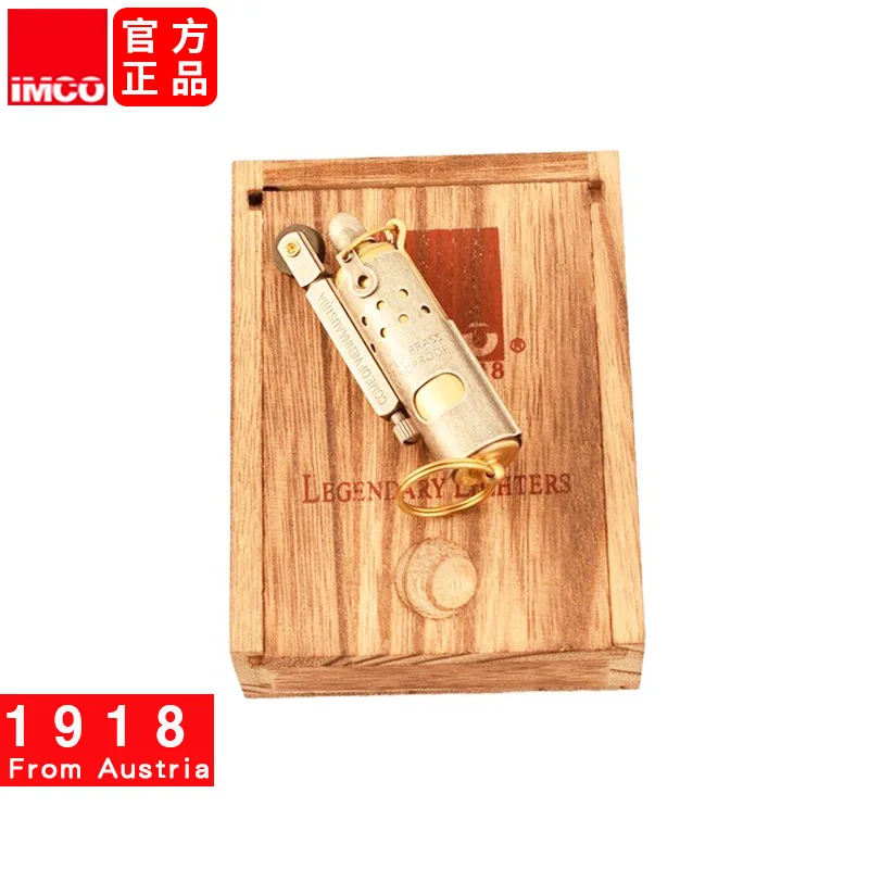 IMCO 5700 Pure Copper Trench Rod Kerosene Lighter Personalized Retro Limited Edition Outdoor Windproof Lighters Smoking Gadgets