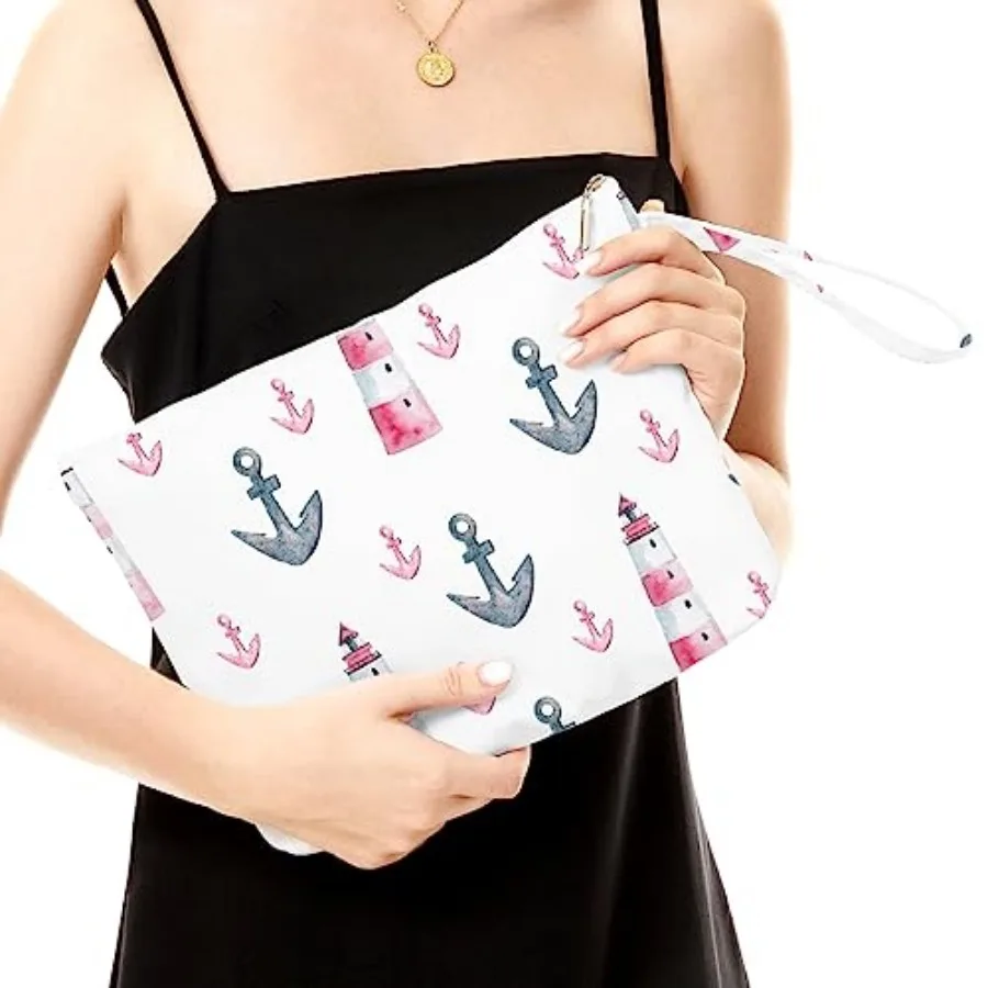 Fokongna Travel Makeup Bag - Wet Dry Bag for Swimsuit, Beach Pool Diapers, Dirty Yoga Gym Clothes - Zipper Pouch for Women, Sis