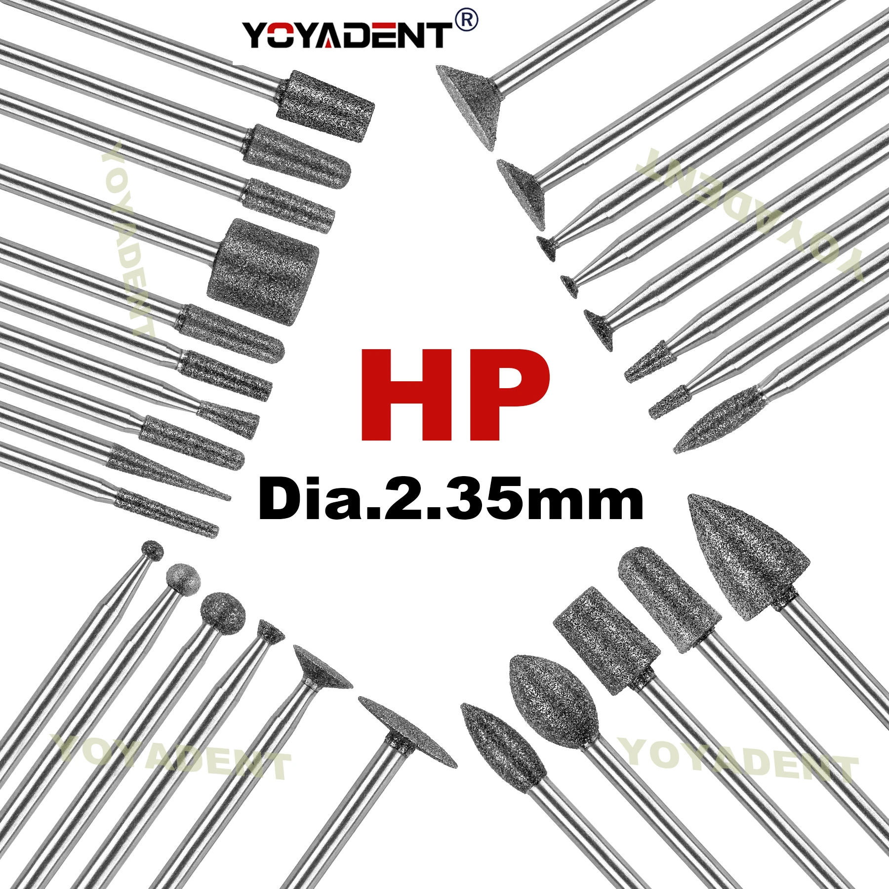 

Низкоскоростные алмазные боры HP, 5 шт., вращающиеся стоматологические сверла с хвостовиком 2,35 мм, низкоскоростная полировальная машина для рук, аксессуары для стоматологии