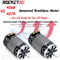 ROCKET-RC 4274 4268 V2 Brushless Motor Sensored 1900KV/2100KV/2350KV/2800KV 5mm Shaft for 1/8 RC Car Electric Monster off Road