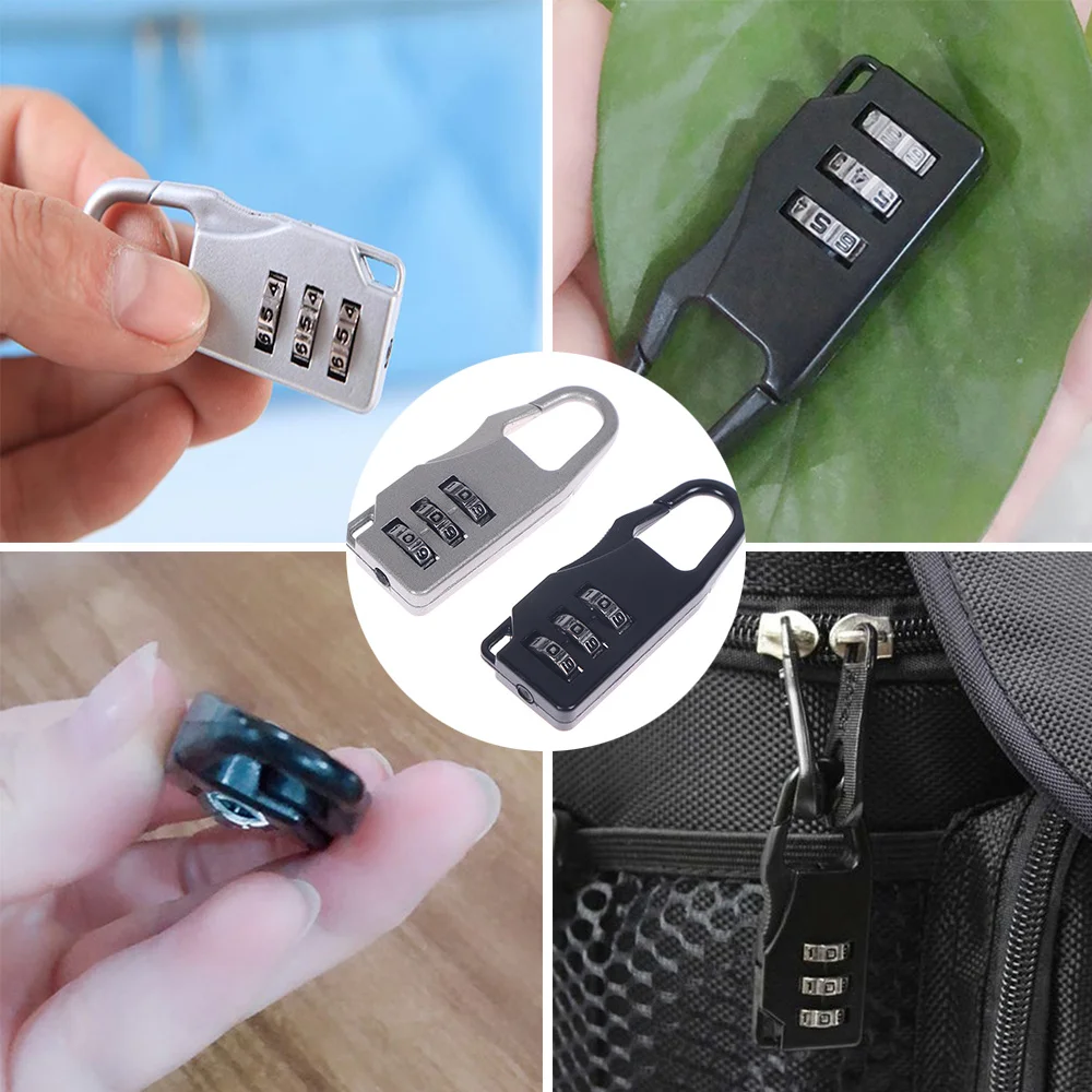 5Pcs/Lot Mini Travel Padlock Aluminum Alloy Luggage Locks Set with 3 Digit Resettable Combination Code for Suitcases and Bags - Image 6