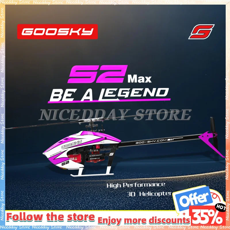 

New Goosky S2 Max BNF/RTF 6 channels 3D Stunt Double Brushless Motor Direct Drive Motor Flybarless Direct-drive Rc Helicopter