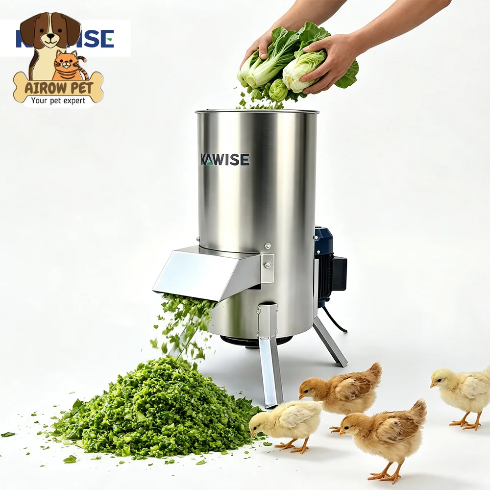 AIROW Vegetable Crusher Machine for Farm Animal Feed Processing With Stainless Steel Barrel Design