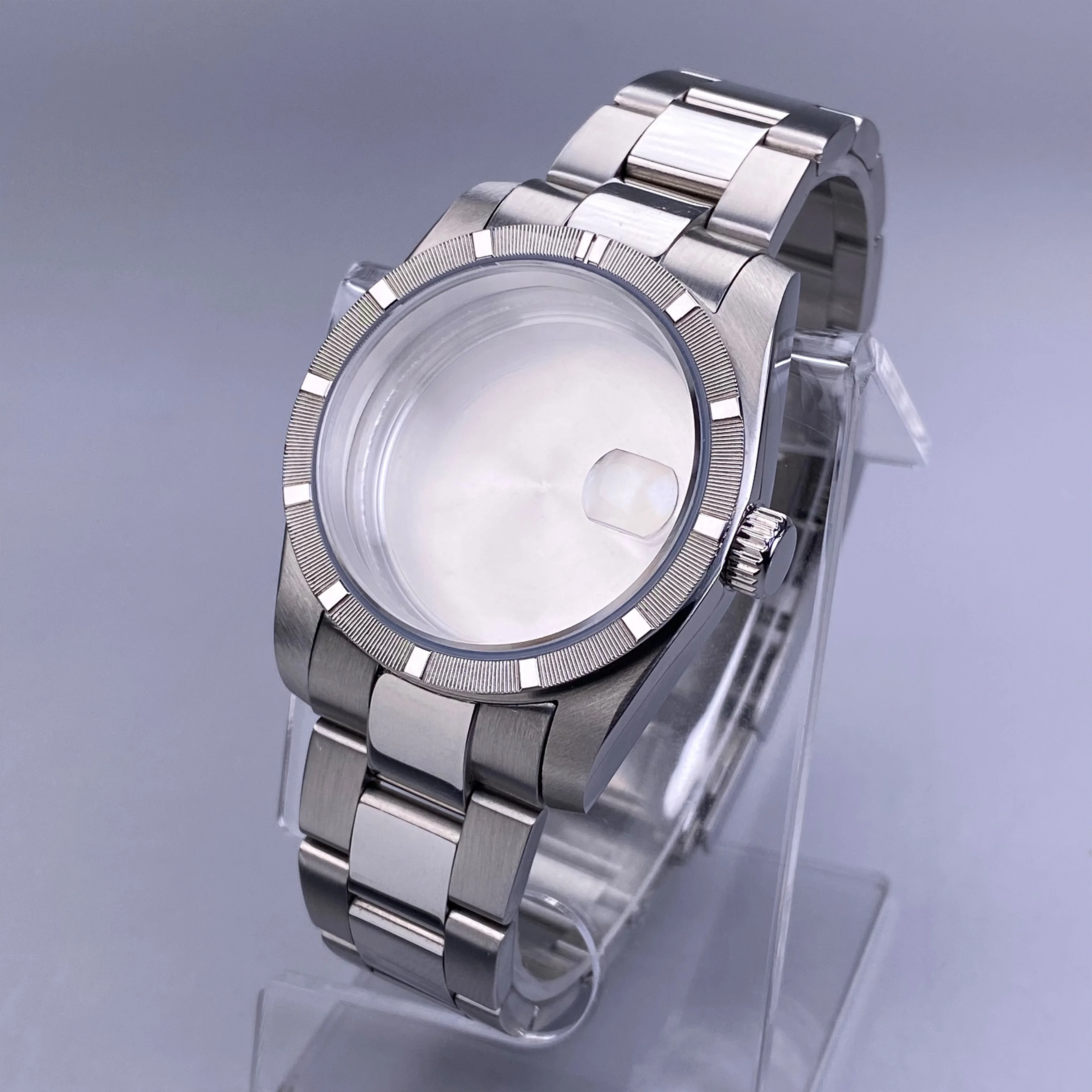 고품질 NH35 케이스 36mm 엔진 터닝 베젤 스테인레스 스틸 AK 부품 교체 NH35/36 무브먼트에 적합 새로운 도착