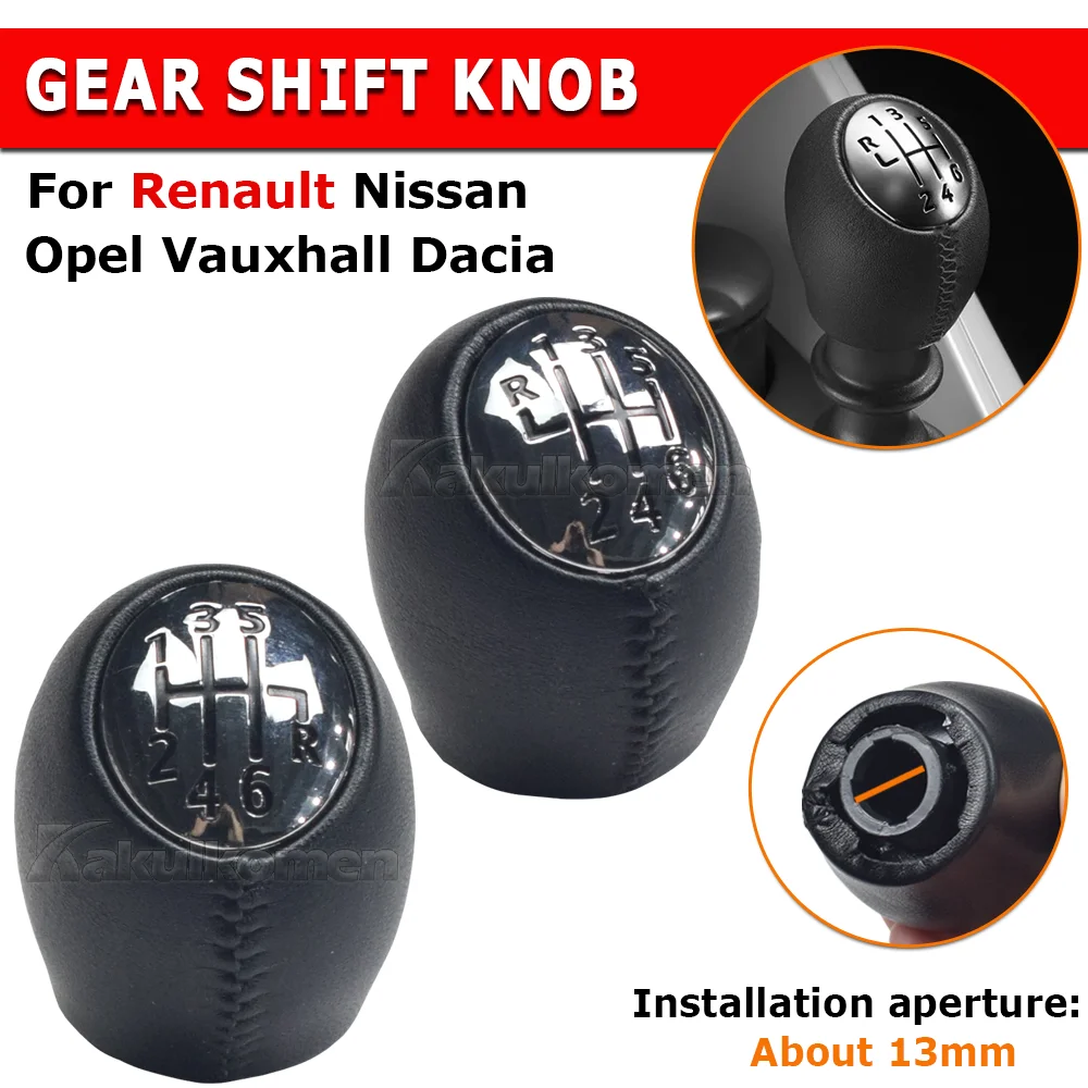 Hochwertiger 5-6-Gang Schaltknauf für RENAULT Laguna Megane 2 Clio 3 Scenic 2, Manueller Gangschaltknopf, Schalthebel – Detail 4