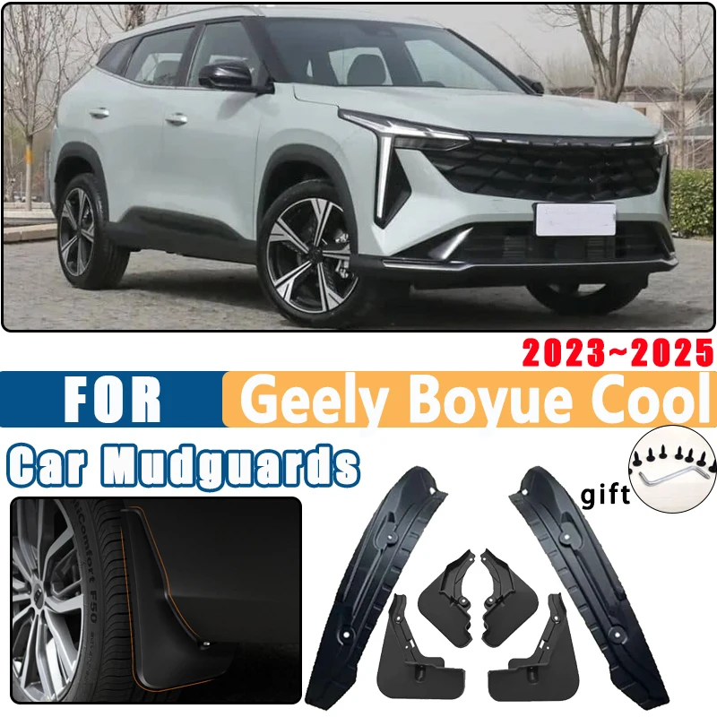 

Car Lined Fender for Geely Boyue Cool G426 Accessories 2023 2024 2025 Auto Front Rear Wheel Mudflaps Mudguards Mud Flaps Guards