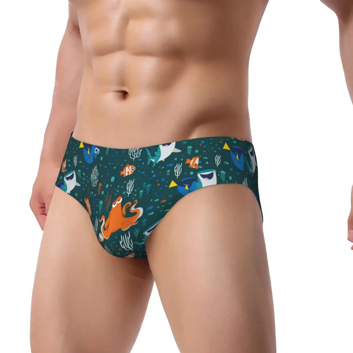 Custom Mens Finding Nemo Panties Underwear Male Stretch Briefs Underpants