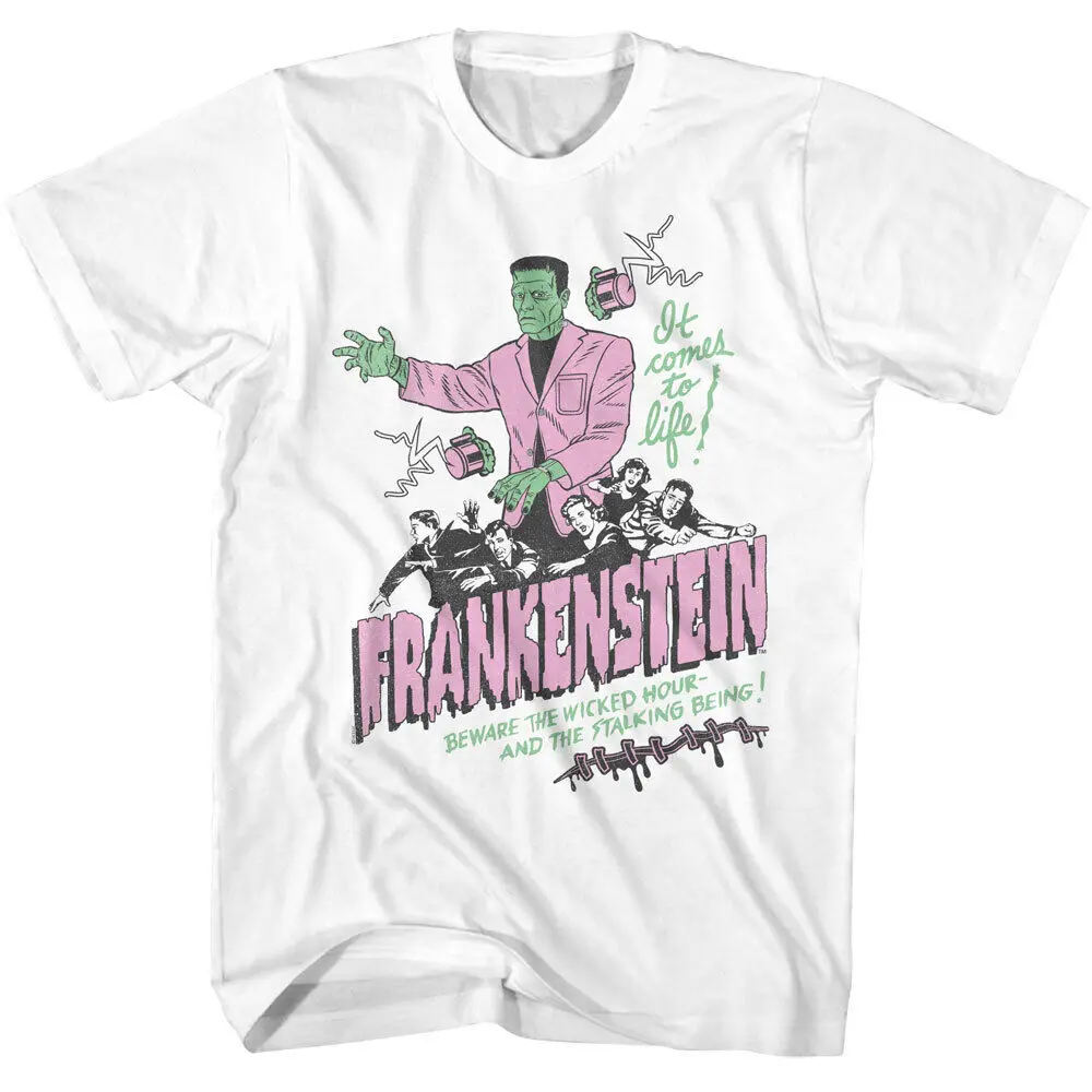 Universal Monsters Movie Comes To Life Frankenstein Lightning Camiseta masculina