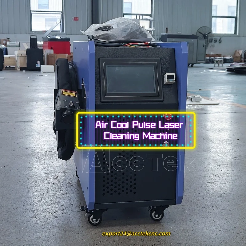 Portable Hand held Lazer Rust Cleaning Machine 300w 500w Laser Paint Removal Tools Air Cool Pulse Laser Cleaning Machine