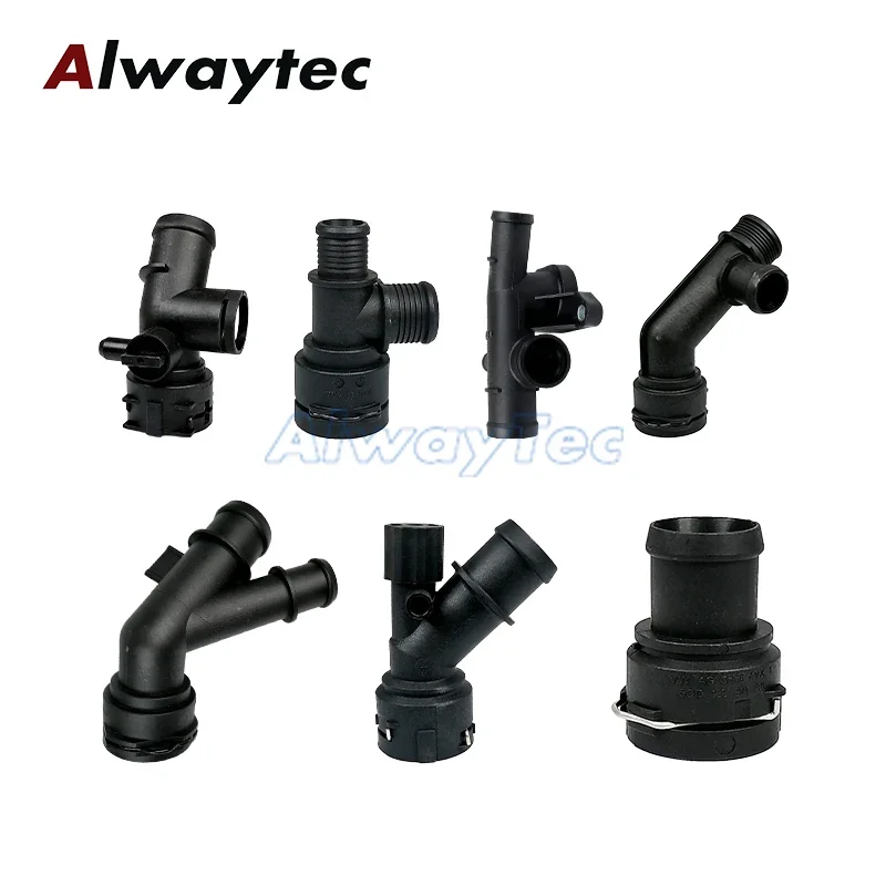 NW26 Coolant Water Hose Outlet Connector Coolant Line Pipe Radiator Adapter For VW Golf Polo Touran Passat CC Tiguan Jetta AUDI