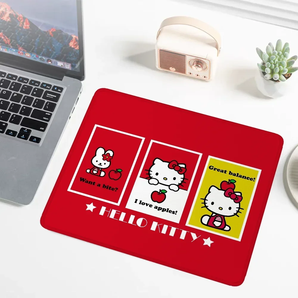 Office Small Size Hello Kitty Leather Mouse Pad Sanrio Desktop Mat Student Cartoon Computer Desk Accessories Cute Mousepad Mats