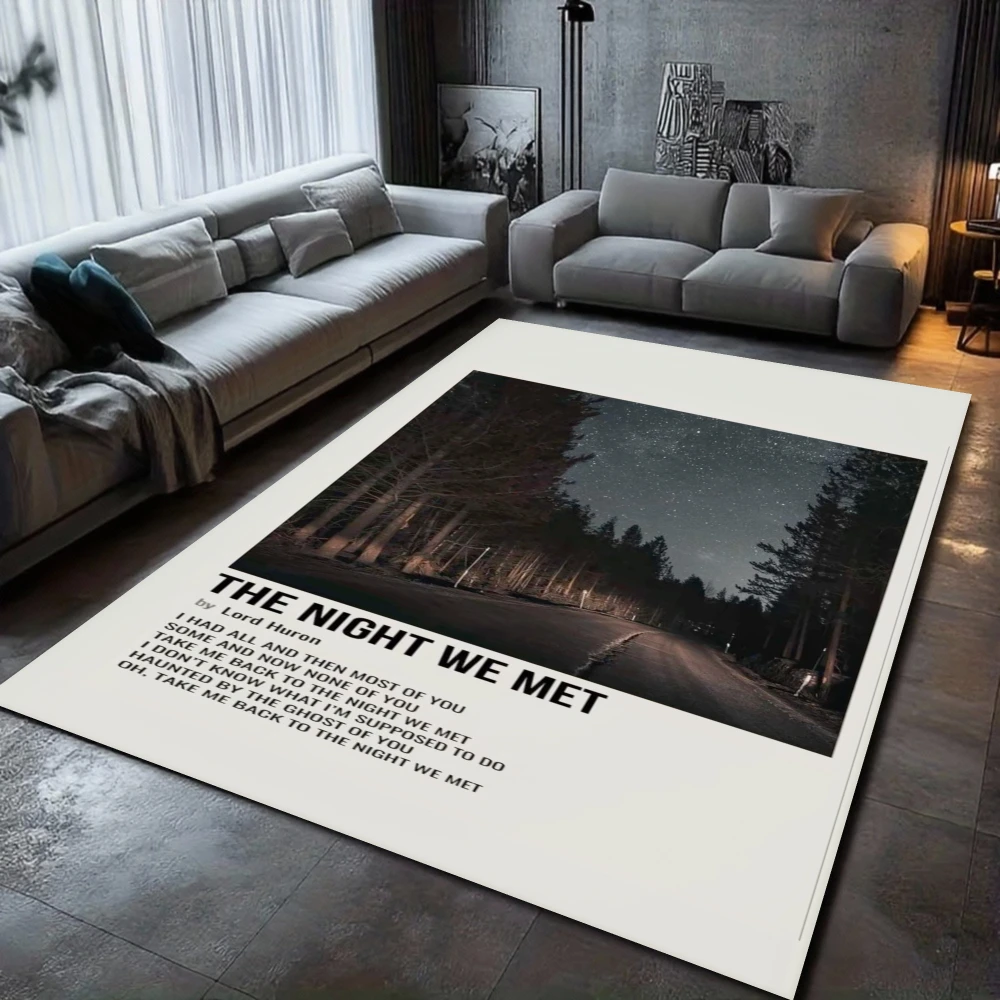 Arctic Monkeys 'AM' Album Cover Rug, I Wanna Be Yours Lyric Inspired Music Decor, Rock Band Carpet for Living Room Studio