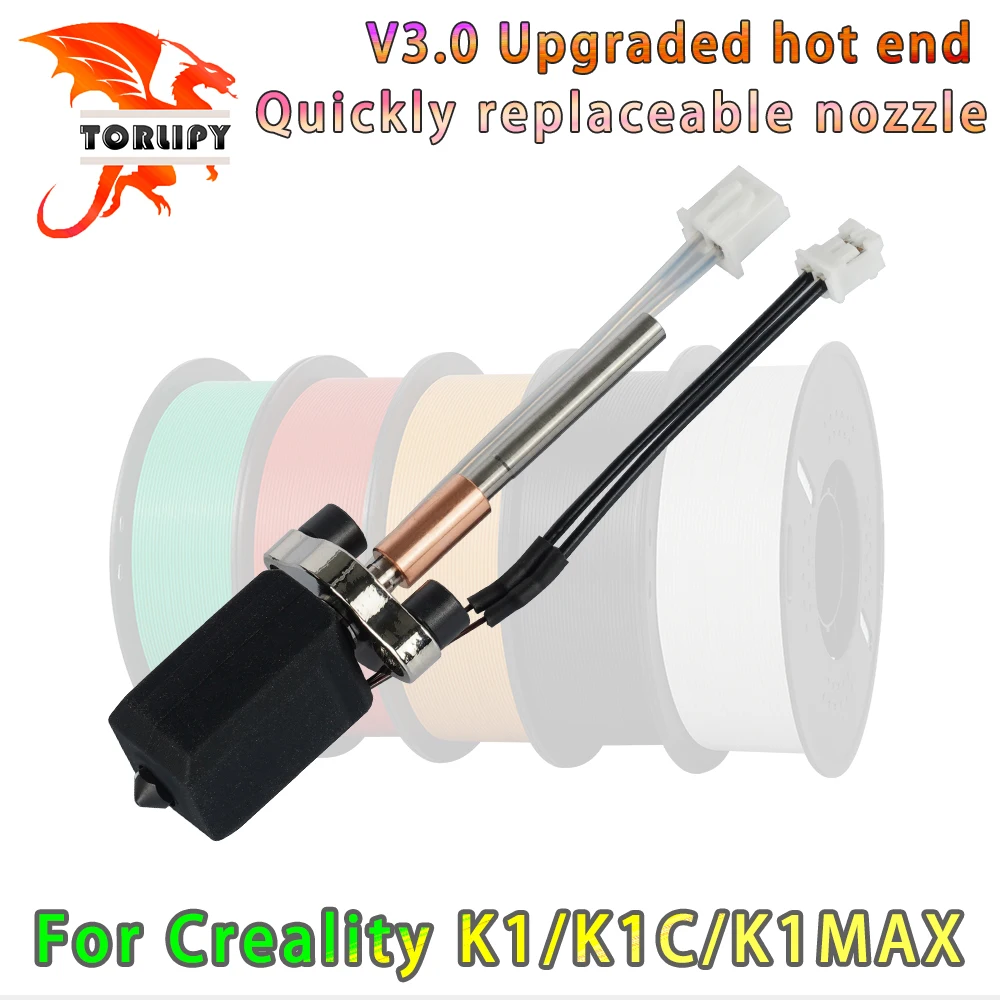 Upgraded V3.0 Hot End For Creality K1 K1C K1MAX Quickly replace the nozzle HotEnd Kit high temperature resistance Hotend Kit