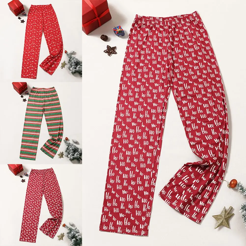 

Мужские и женские весенне-осенние повседневные свободные брюки с рождественским принтом, модные мягкие удобные пижамные брюки