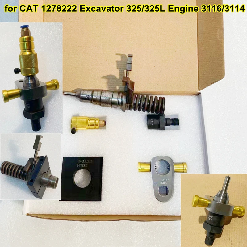 

for CAT 1278222 Excavator 325/325L Engine 3116/3114 Diesel Common Rail Injector Clamp Oil Return Open Pressure Test Repair Tool