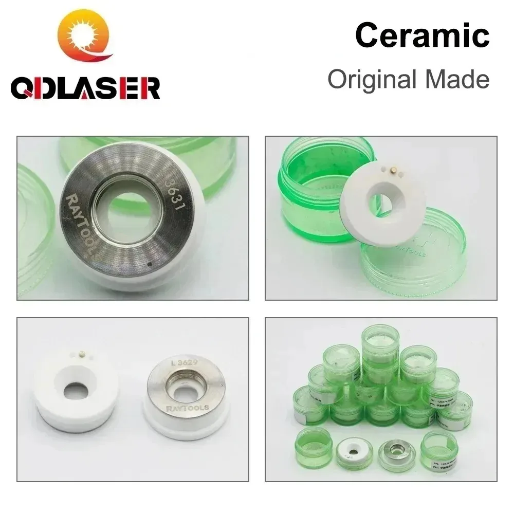 QDLASER OEM Laser Ceramic Body Dia.32mm Nozzle Holder Thread M14 for Raytools Fiber Laser Cutting Head Nozzle Holder