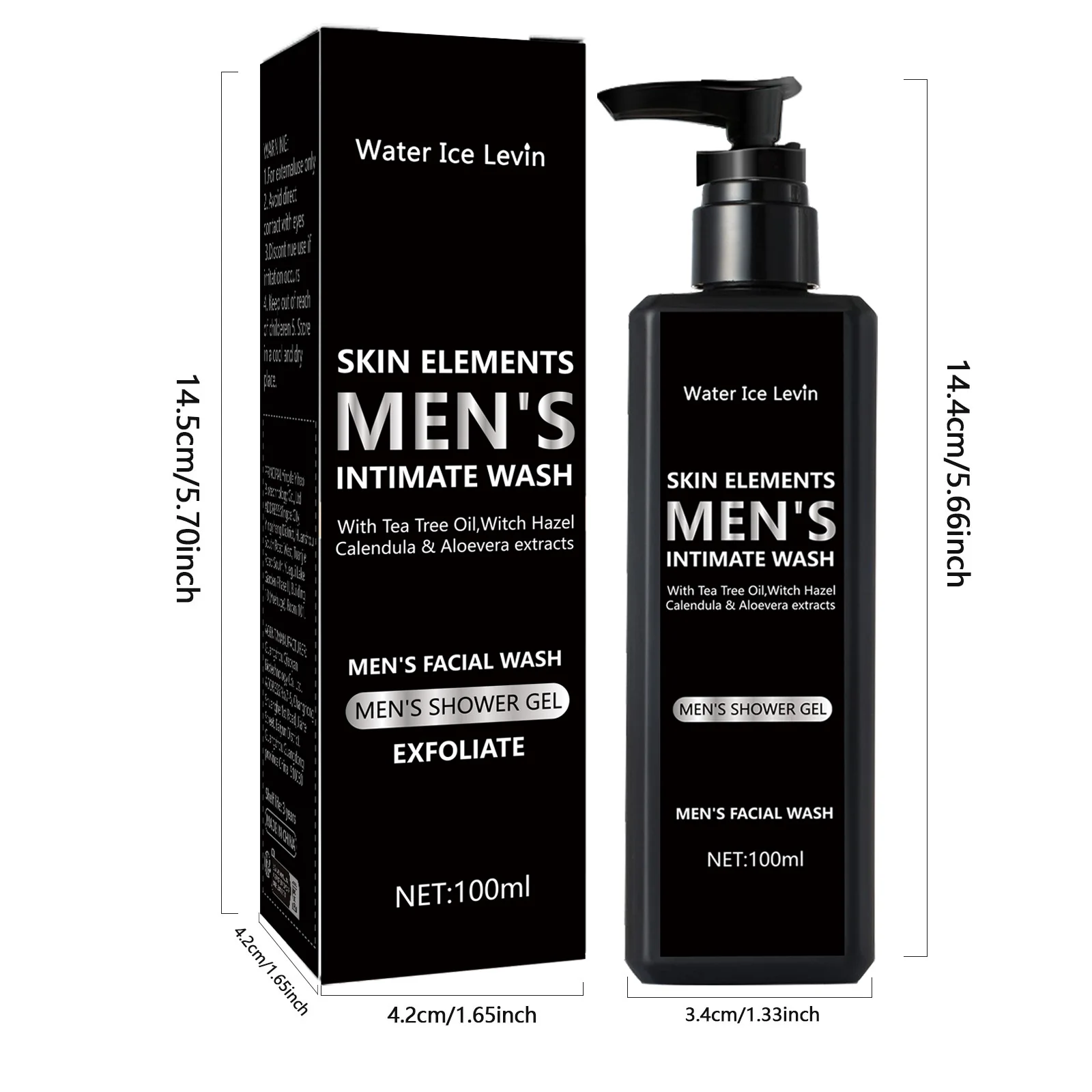 100ML men\'s facial cleanser for daily cleansing and bathing, suitable for oily skin, soothing, purifying and cleaning