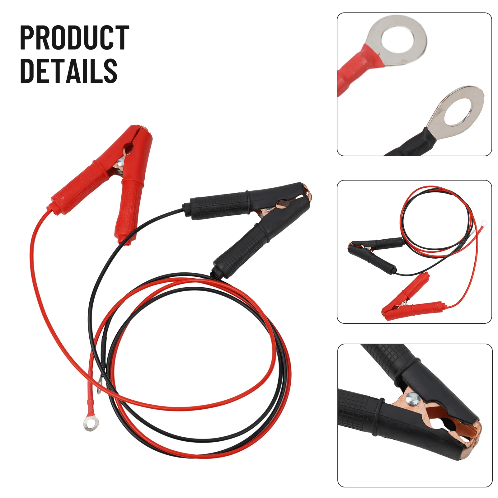30A For Battery For Alligator Clip Extension Cable With Fuse For Car For Quick Release Adapter 12V 24V Charging Wire Red Black