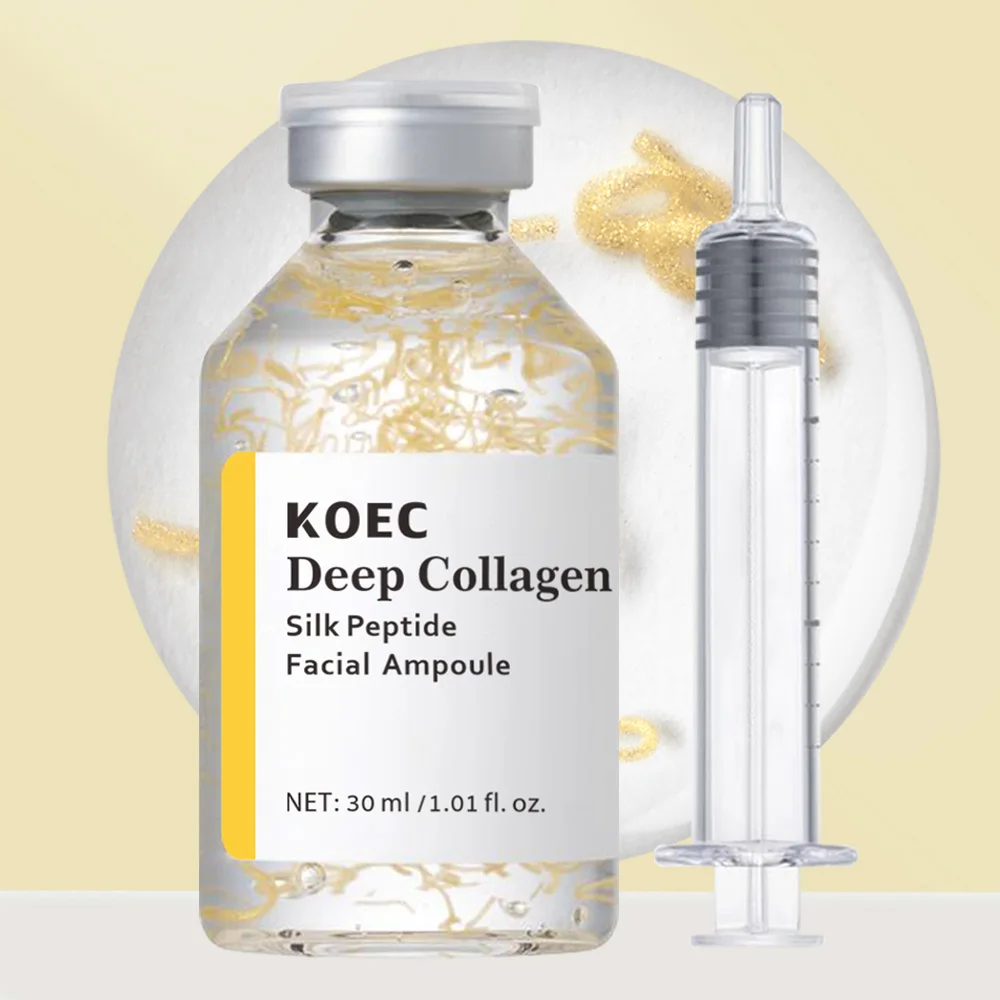 

Deep Collagen Silk Peptide Intensive Ampoule | Korean Anti-Aging Serum for Face, Improve Elasticity and Radiance, 72H Hydration