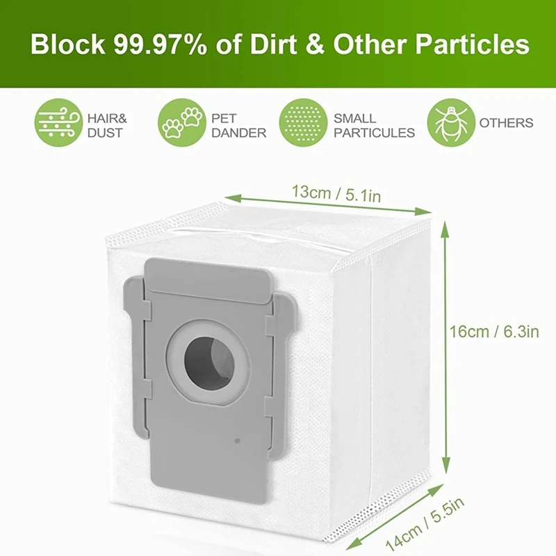 Vervangende onderdelen compatibel voor Irobot Roomba I7 I7+ I7 Plus S9 S9+ J7 J7+ + I8 I8+ I3 I3+ I4, zuigstation stofzakken