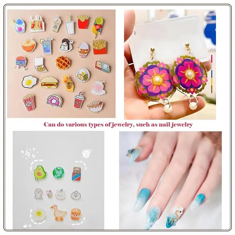 موثوقة - 12 قطعة من أوراق الانكماش، أوراق بلاستيكية قابلة للانكماش بالرمل، أوراق أفلام قابلة للانكماش للأطفال، الحرف اليدوية الإبداعية، الفنون المدرسية، 12