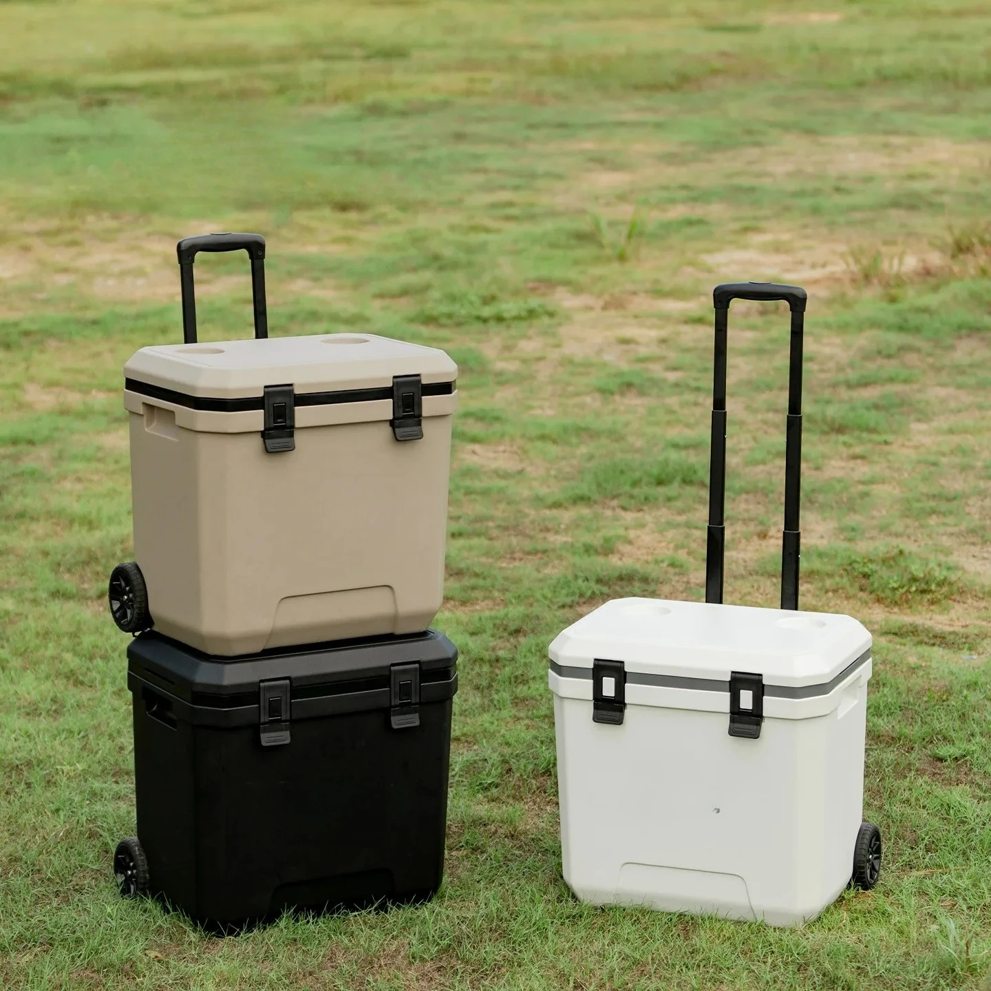 Nevera Portátil de 36L con Aislamiento de PE y PP, con Ruedas, para el Hogar, el Automóvil, Actividades al Aire Libre, Conservación de Alimentos Frescos, Pesca