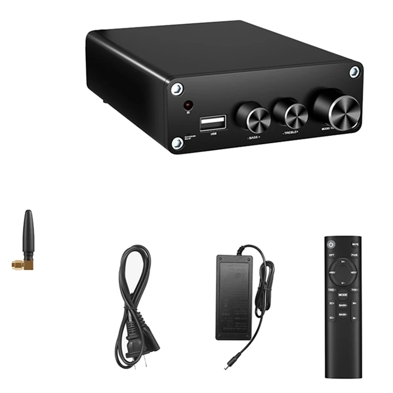 TPA3116 Bluetooth 5.3 Digital Power Amplifier Hifi Stereo Power Amplifier Audio Amplifier USB Decoder 50W+50W US PLUG Durable B