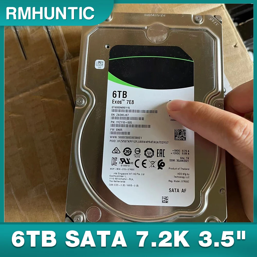 

ST6000NM0115 Жесткий диск Enterprise 6 ТБ SATA 7,2 КБ 3,5 дюйма 256 МБ Жесткий диск