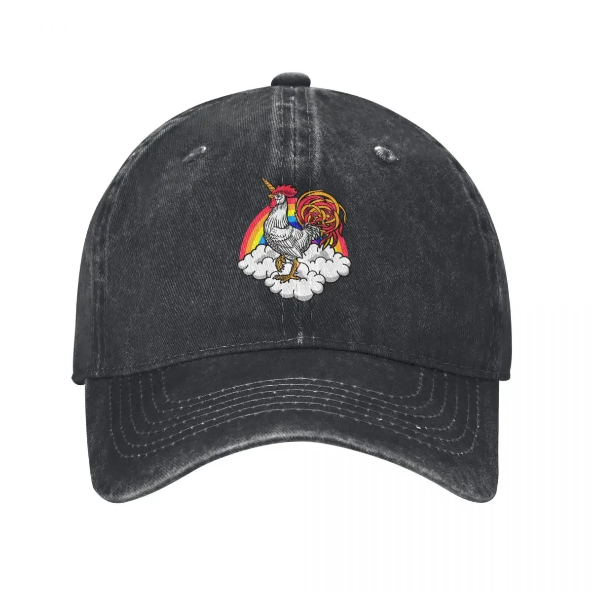 Unicorn Chicken Rainbow Baseball Cap Cotton Hats Cowboy Caps Unisex