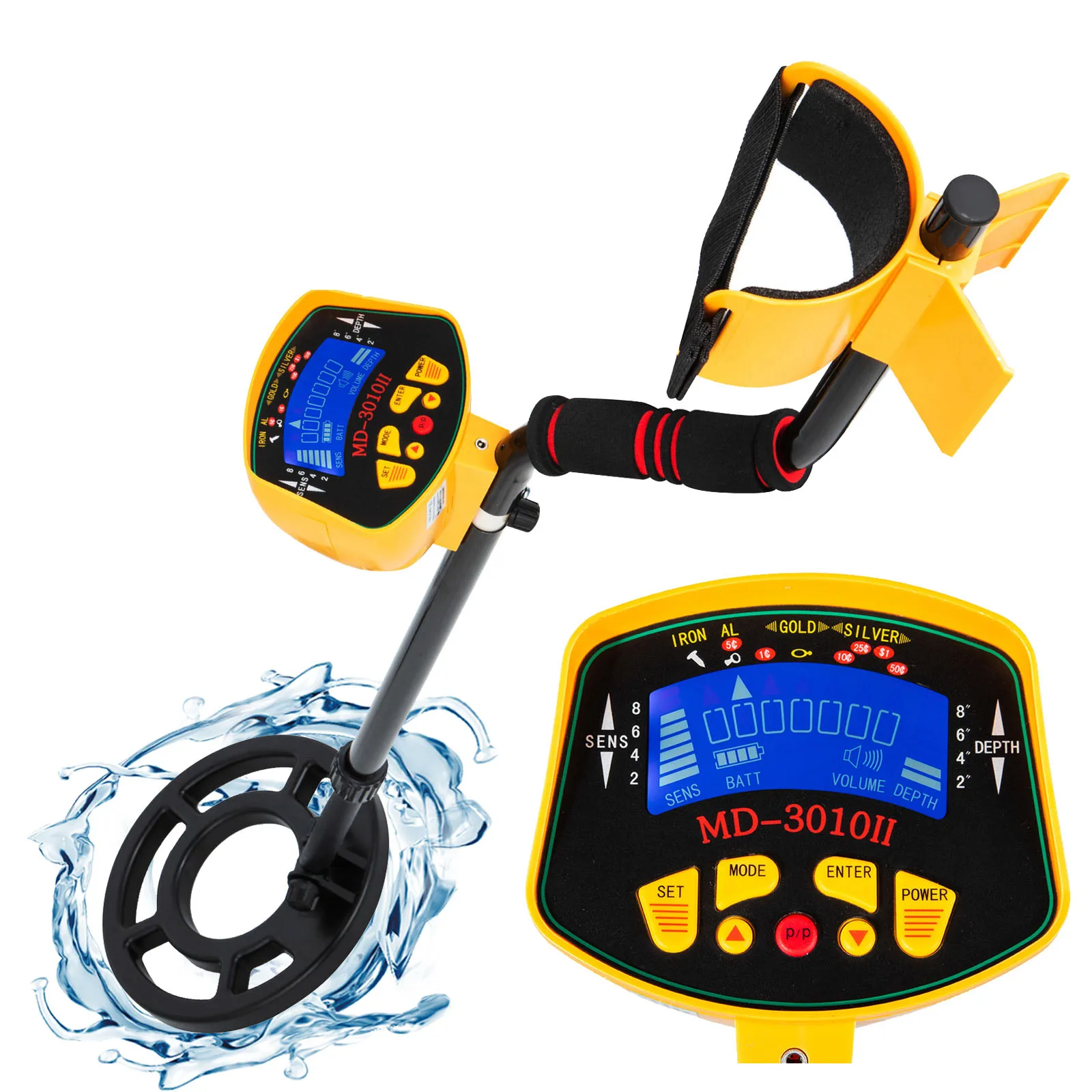 U50 Metal Detector Waterproof Disc Underwater Underground High Accuracy Sensitive LCD Display Humanity for Adults and Children