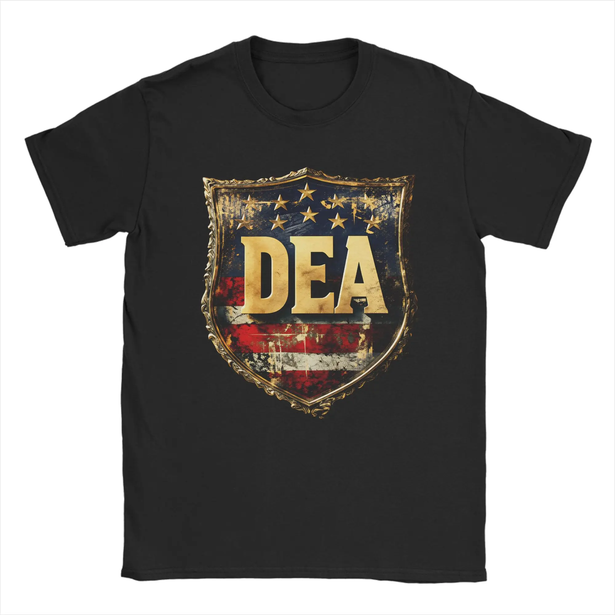 DEA USA Enforcement Agancy T Shirts Men Women's 100% Cotton Vintage T-Shirt Round Neck  Tees Short Sleeve Clothing Unique