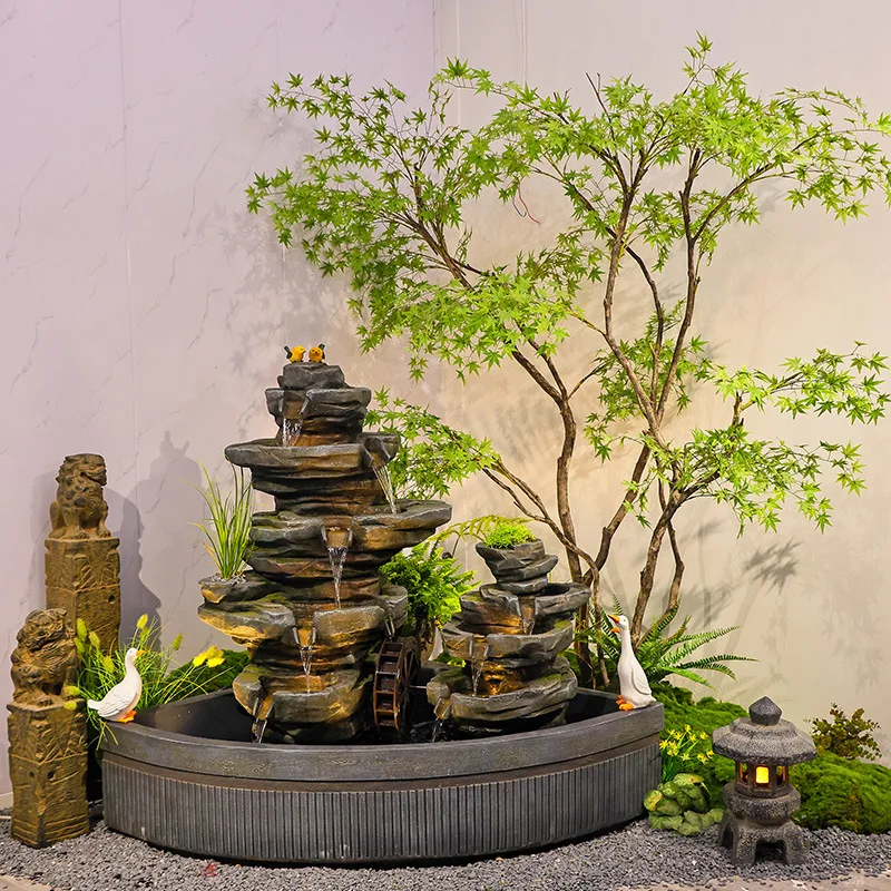 Immagine 3: Decorazione acquatica per laghetto da giardino, rocce e bonsai per balcone, ornamento acquatico da esterno per giardino