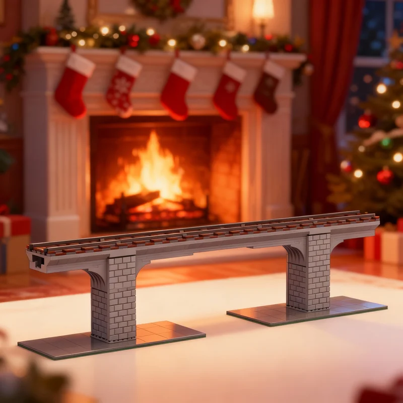 

1263pcs MOC Bridge Extension City Trains Model Building Blocks Architecture Christmas Gifts Creative Idea Education Toys Kids