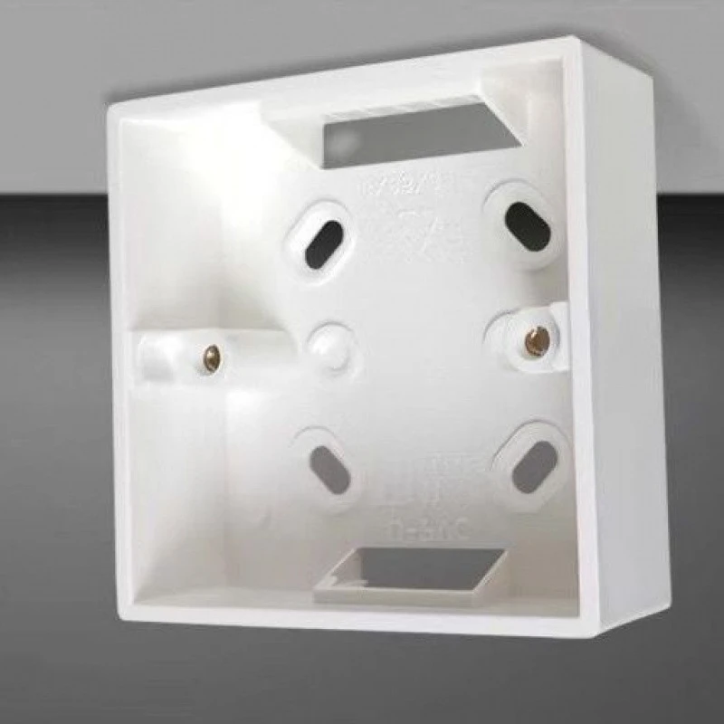 86 Type External Mounting Box PVC Wall Mount Box EU Standard 86mm*86mm 172mm White Wall Surface Switch Socket Box Depth 35mm