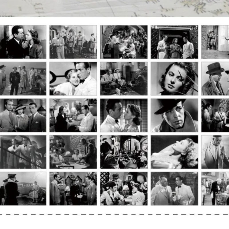 30 Pcs/Set Classic Movie Casablanca Postcard Love Story Greeting Cards Message Card DIY Wall Decoration