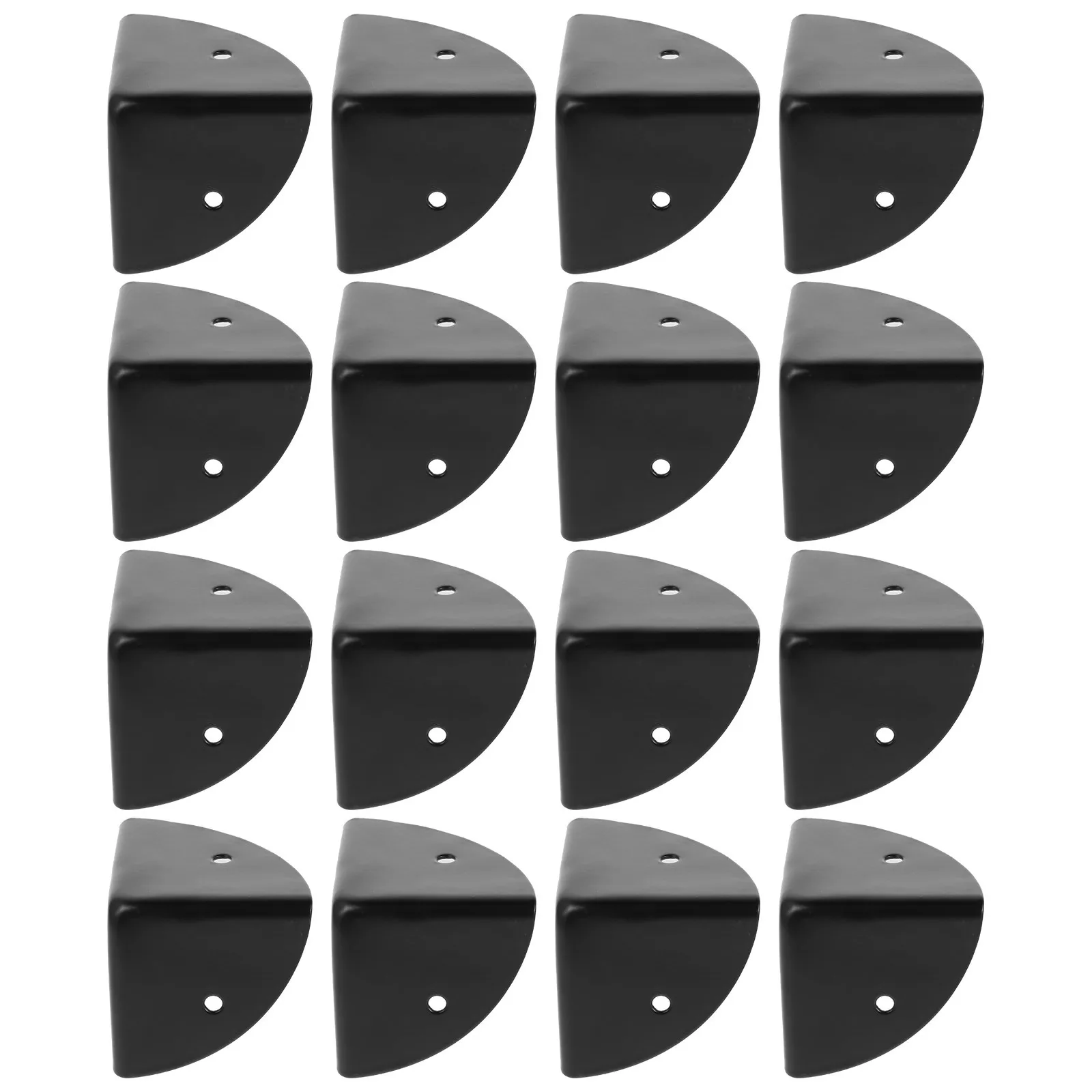 16Pcs Black Metal Corner Protectors Hardware Accessories Kit for Toolboxes Cabinet Edge Corner Guard Furniture