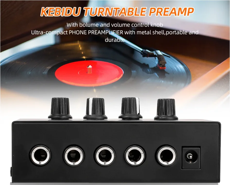 Ha400 Mini Amplifier Headphone Amplifier 4 Channels Ultra-Compact Stereo Audio Amplifier Earphone Amplifier with Power Adapter