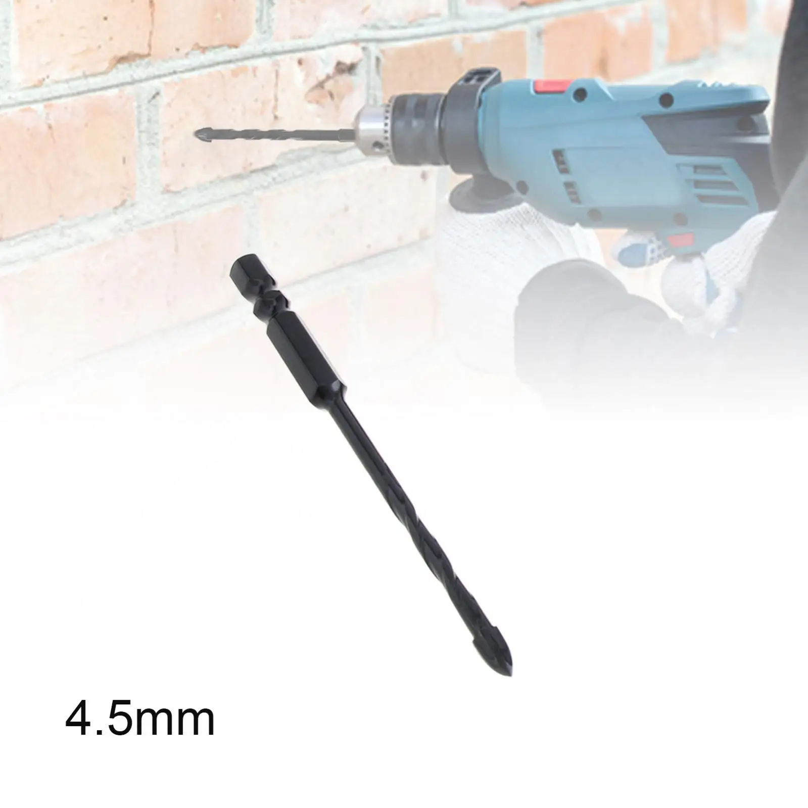 

4mm Masonry Drill Bit 1/4Inch Hex Shank Tile and Glass Tile Drill Bit for Ceramic Tile / Concrete / Brick Wall