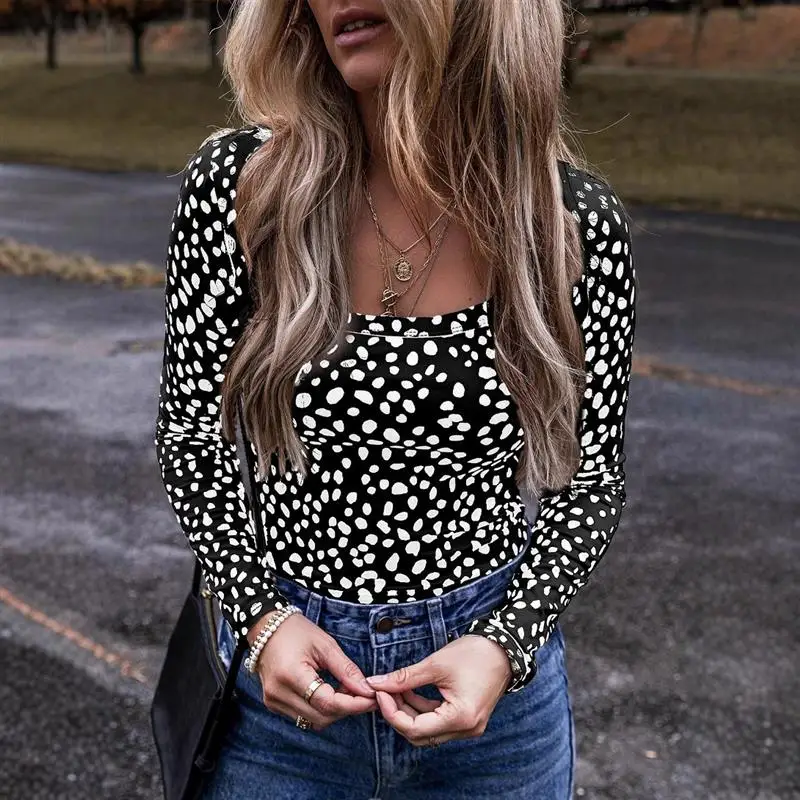 Сексуальный цветной блуз с леопардовым принтом, длинный комбинезон для похудения, женские брюки с высокой талией, зимняя коллекция из полиэфирной ткани