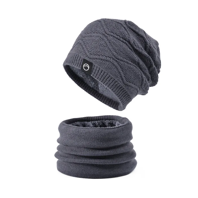 2-Piece Fleece Lined Hat and Scarf Set for Women Thermal Ear Flap Beanie And Neck Warmer for Cycling Cold Weather
