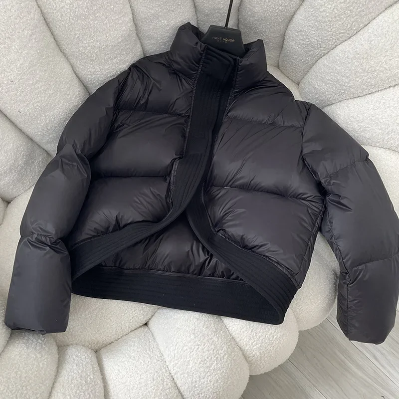 2023 Winter Daunen Baumwoll jacke Frauen Parka Puffer Jacke Langarm Mantel mit hoher Taille y2k verdickt warmen Mantel Frauen kleider