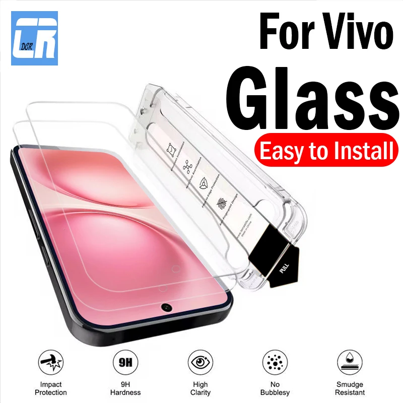 

1-2Piece Dust-Free Screen Protector for Vivo X200 FE X200S X100S X70 X60 S30 Pro Mini Auto Installation Protective Glass Film