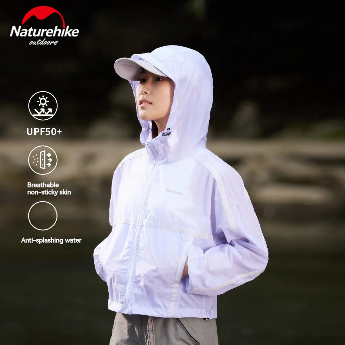 Imagem -06 - Naturehike-jaqueta de Proteção Solar Feminina Roupa Esportiva de Nylon Impermeável Caminhada ao ar Livre Secagem Rápida Protetor Solar de Verão 130g