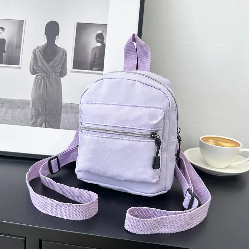 Mini Womens Backpacks Trend Nylon Female Bag Small School Bags White Rucksack for Teen Girls Fashion Casual Backpack