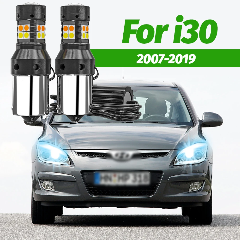 2 Stück Dual-Mode-Blinker + Tagfahrlicht-Zubehör LED DRL für Hyundai I30 2007-2019 2008 2009 2010 2011 2012 2013