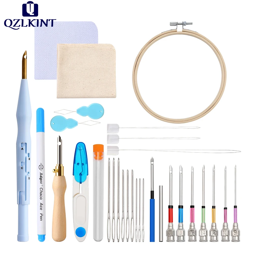 

New poking embroidery cloth set - DIY hand-woven cross-stitch tools