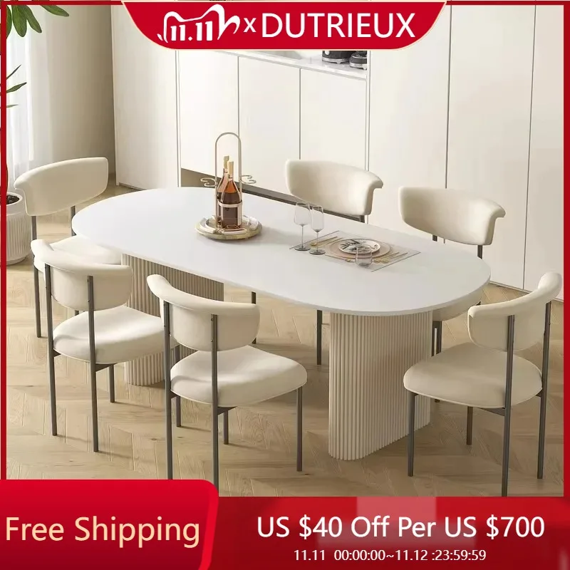 

Vintage White Dining Table Living Room Unique Design Side Kitchen Dining Table Coffee Round Mesas De Comedor Unique Furniture