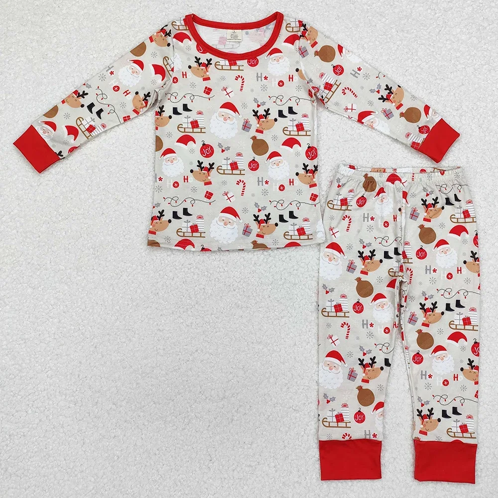 

Sibling Baby Boys Pajamas Christmas Santa Claus Deer Long Sleeve Shirt Pants Sleepwear Sets Kids Sibling Clothing Girls Pajamas