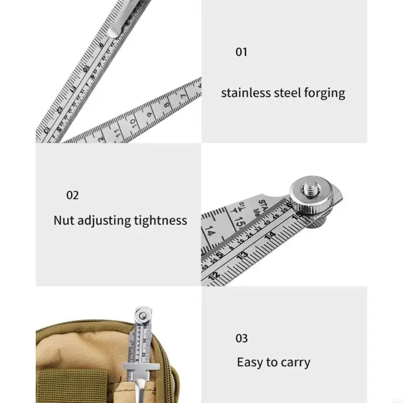 G92C Double Scale MM & Inch Stainless Steel Tapers Gauges For Narrow Gaps Depth Diameter Measurement